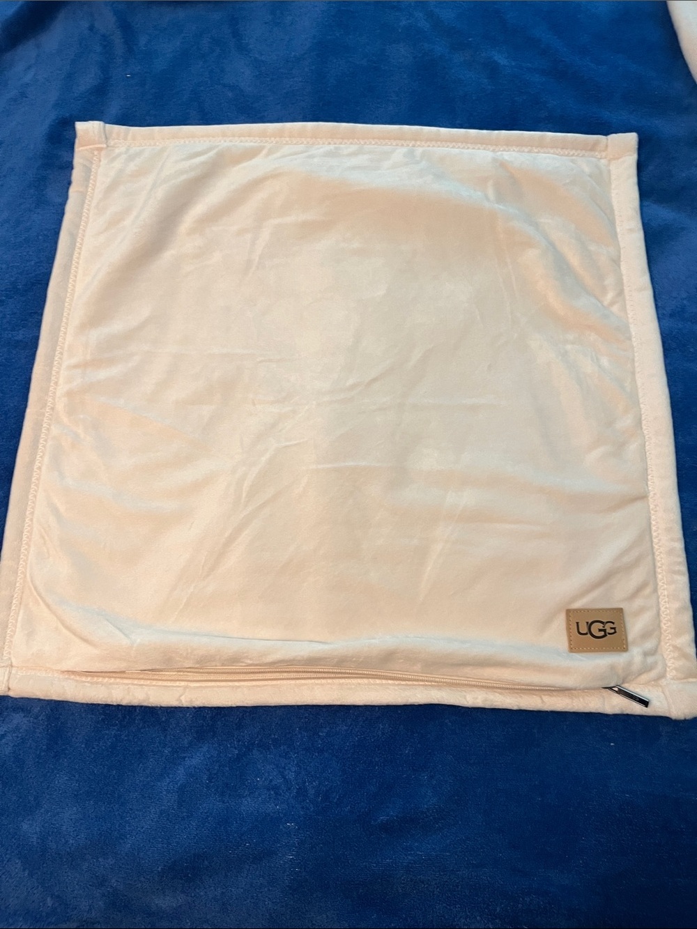 UGG Soft Creme Velvety Square Pillow Sham Set (2)